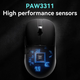 Безжична мишка Ajazz AJ159P MC - Wireless Gaming Mouse - 1K, Magnetic Charging Dock, White