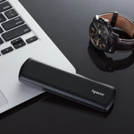 Външен SSD диск Apacer Portable SSD AS721 250GB USB-C 3.2 Gen 2/USB-A 3.2 Gen 1, Military-Grade, Shockproof, Black