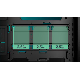 Кутия за компютър ARCTIC Xtender VG, E-ATX, Mid-Tower, Dual Chamber, 5 ARGB, Black