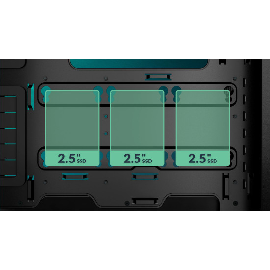 Кутия за компютър ARCTIC Xtender VG, E-ATX, Mid-Tower, Dual Chamber, 5 ARGB, Black