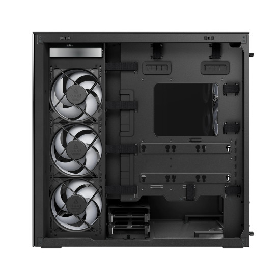 Кутия за компютър ARCTIC Xtender VG, E-ATX, Mid-Tower, Dual Chamber, 5 ARGB, Black
