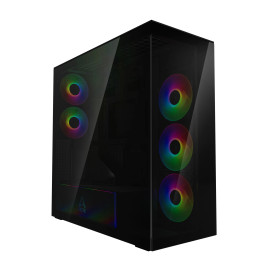 Кутия за компютър ARCTIC Xtender VG, E-ATX, Mid-Tower, Dual Chamber, 5 ARGB, Black