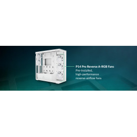 Кутия за компютър Arctic Case E-ATX - Xtender (White) - 5 A-RGB Fans included