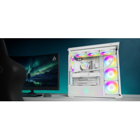 Кутия за компютър Arctic Case E-ATX - Xtender (White) - 5 A-RGB Fans included