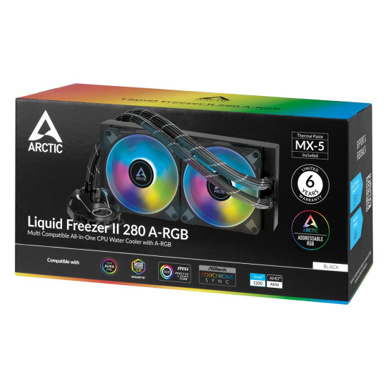 Водно охлаждане Arctic Liquid Freezer II, 280mm, A-RGB, черно