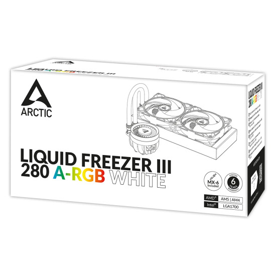 Водно охлаждане Arctic Liquid Freezer III 280 A-RGB White