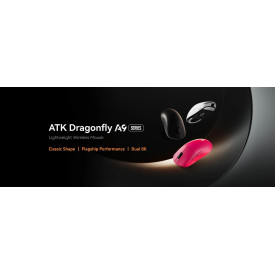 Безжична мишка ATK Wireless Gaming Mouse A9 Tri-mode Nearlink - 1K, White