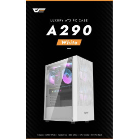 Кутия за компютър DarkFlash A290 White, ATX, 3 x 120mm RGB Fans included