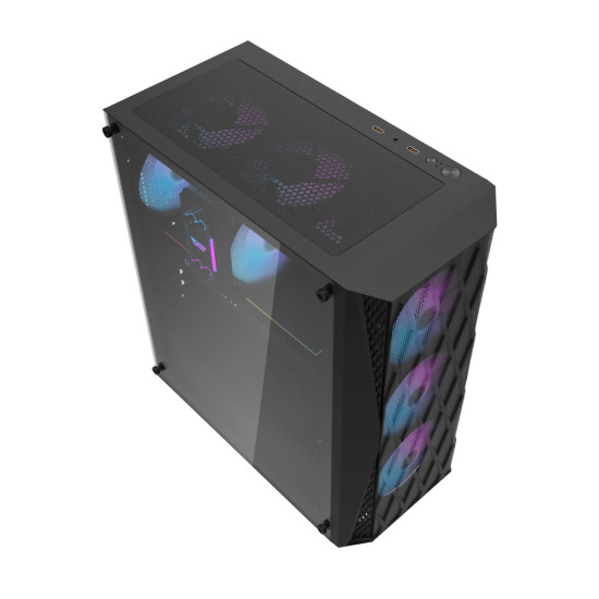 Кутия за компютър Darkflash Case ATX - DK352 Black - 4 fans included