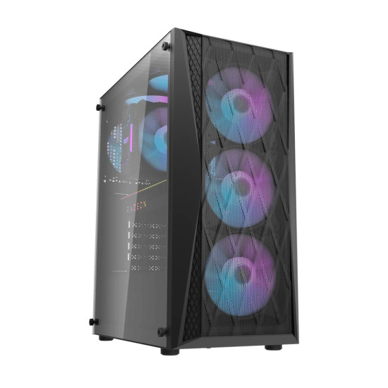 Кутия за компютър Darkflash Case ATX - DK352 Black - 4 fans included