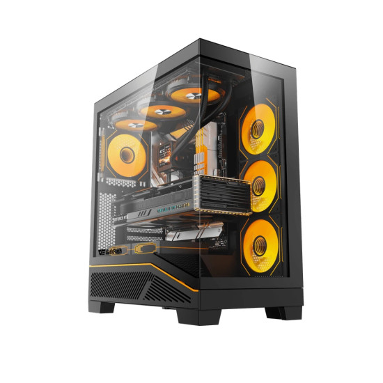 Кутия за компютър Darkflash Case ATX - K430 Black - 6 x 120 mm A-RGB fans included, USB-C