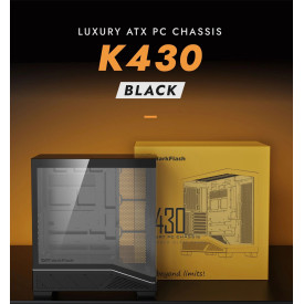 Кутия за компютър Darkflash Case ATX - K430 Black - 6 x 120 mm A-RGB fans included, USB-C