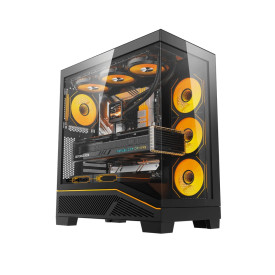 Кутия за компютър Darkflash Case ATX - K430 Black - 6 x 120 mm A-RGB fans included, USB-C