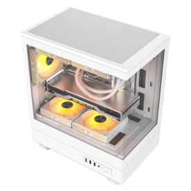 Кутия за компютър Darkflash Case mATX - DB330M White - Reversed fans included