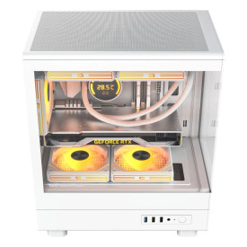 Кутия за компютър Darkflash Case mATX - DB330M White - Reversed fans included