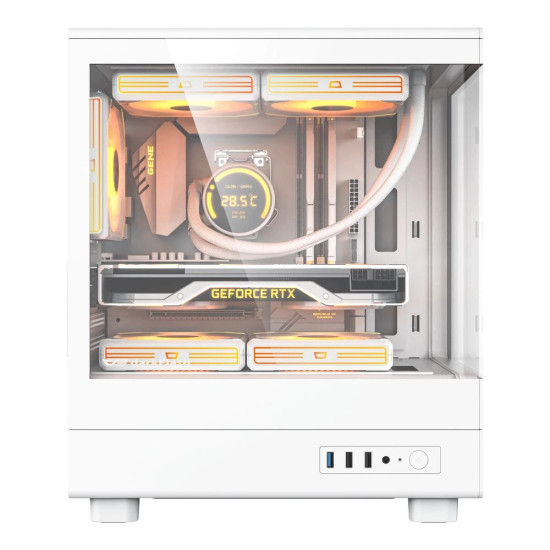 Кутия за компютър Darkflash Case mATX - DB330M White - Reversed fans included