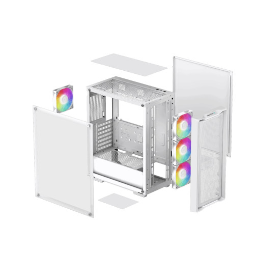 Кутия за компютър DeepCool Case ATX - CC560 MESH White v2