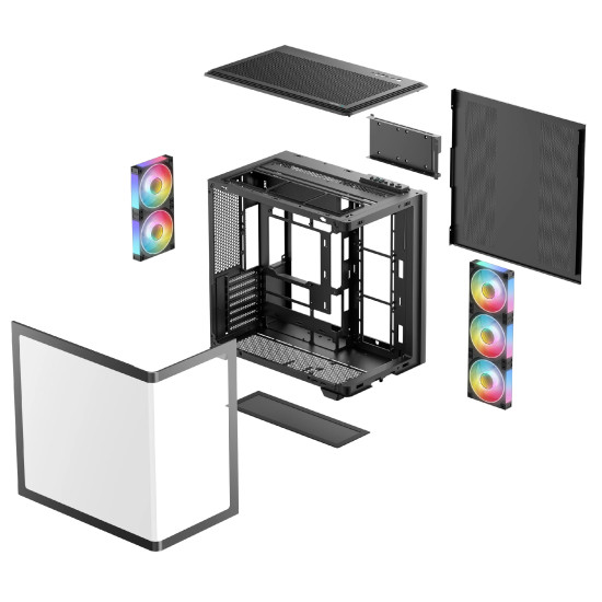 Кутия за компютър DeepCool Case ATX - CG590U 5F - 5 ARGB Fans