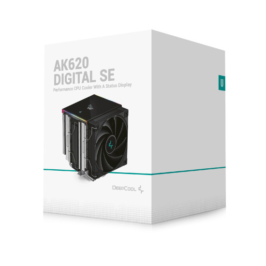 Охладител за процесор DeepCool AK620 Digital SE, 2x120mm, 2.4 инча Display, ARGB