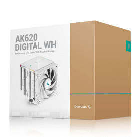 Охладител за процесор DeepCool CPU Cooler AK620 Digital White - Dual-Tower - LGA1700/AM5