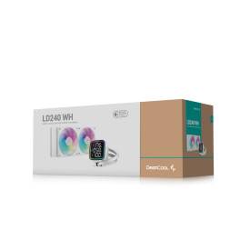 Водно охлаждане DeepCool Water Cooling LD240 WH - LED Display, A-RGB