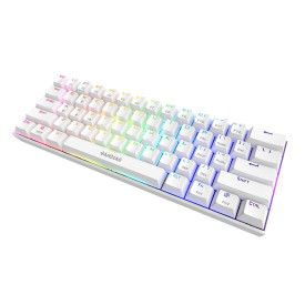 Клавиатура Gamdias Gaming Keyboard Mechanical - HERMES E3 RGB - White, 61 keys, 1000Hz