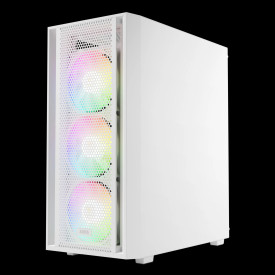 Кутия за компютър Gamdias Case ATX - AURA GC2 Elite White - Mesh, RGB, Tempered Glass