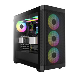 Кутия за компютър Gamdias Case E-ATX - ATHENA M3 Black - USB-C, 4 x 120 mm A-RGB, Mesh, Tempered Glass