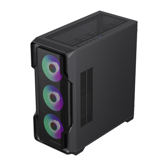 Кутия за компютър Gamemax Case EATX - SIEGE Black - Addressable RGB
