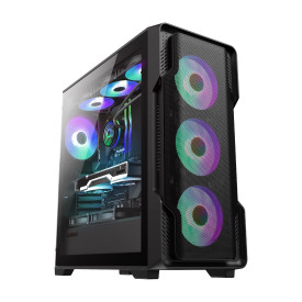 Кутия за компютър Gamemax Case EATX - SIEGE Black - Addressable RGB