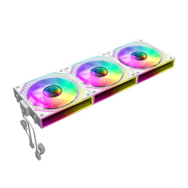 Комплект вентилатори GameMax FN12A-S3I-W, 3x120 mm, ARGB, Daisy-Chain, White