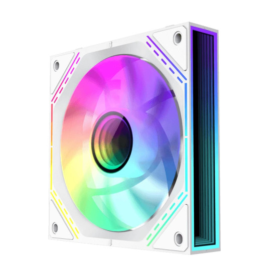 Комплект вентилатори GameMax FN12A-S3I-W, 3x120 mm, ARGB, Daisy-Chain, White