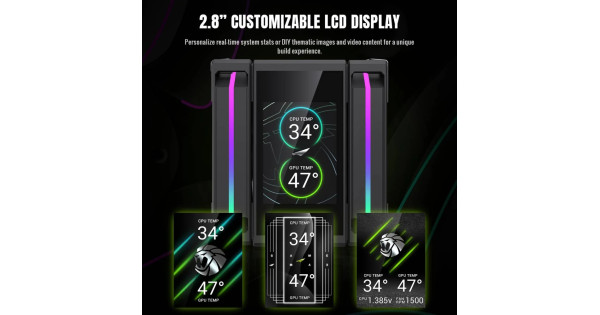 Охладител за процесор Gamemax CPU Cooler Sigma 620 LCD Black ...