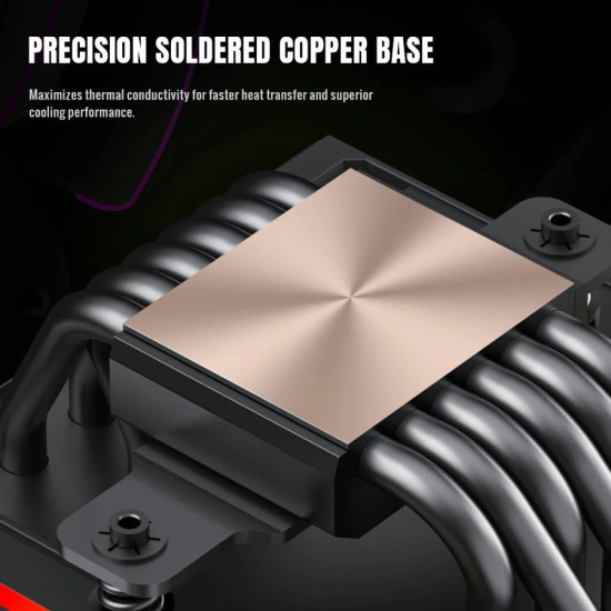 Охладител за процесор Gamemax CPU Cooler Sigma 620 LCD Black - Addressable RGB