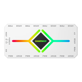 Разклонител за вентилатори Gamemax Fan Hub - V4.0 PWM ARGB Hub + Controller White