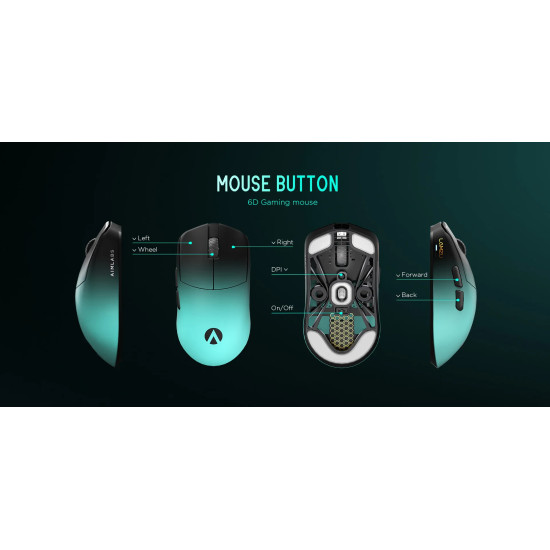 Безжична мишка Lamzu MAYA X 8K - Wireless Gaming Mouse - Aimlabs Edition