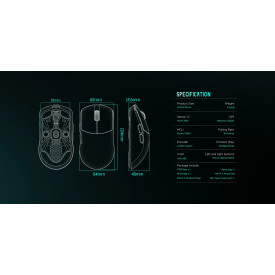 Безжична мишка Lamzu MAYA X 8K - Wireless Gaming Mouse - Aimlabs Edition