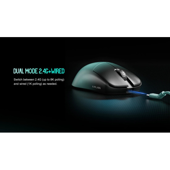 Безжична мишка Lamzu MAYA X 8K - Wireless Gaming Mouse - Aimlabs Edition