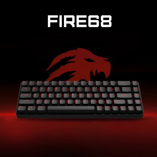 Клавиатура Madlions Professional Gaming Mechanical Keyboard FIRE 68 RGB - 8K, Gateron Dual-Rail Magnetic Switches [Linear], Black