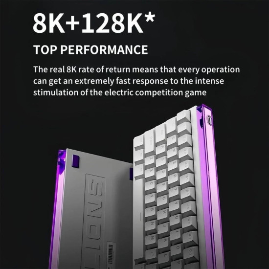 Клавиатура Madlions Professional Gaming Mechanical Keyboard NANO 68 WH - 8K, Magnetic Amber Pro Switches, (English US)