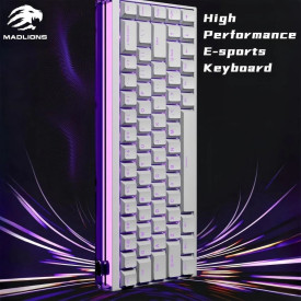 Клавиатура Madlions Professional Gaming Mechanical Keyboard NANO 68 WH - 8K, Magnetic Amber Pro Switches, (English US)