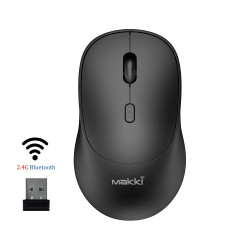 Безжична мишка Makki Wireless Mouse MAKKI-MSX-2401 - USB-C, Silent, 1600dpi, 2.4G, Bluetooth, Rechargeable