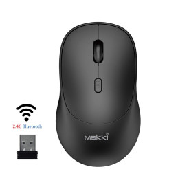 Безжична мишка Makki Wireless Mouse MAKKI-MSX-2401 - USB-C, Silent, 1600dpi, 2.4G, Bluetooth, Rechargeable