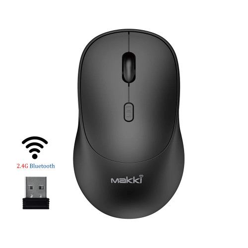 Безжична мишка Makki Wireless Mouse MAKKI-MSX-2401 - USB-C, Silent, 1600dpi, 2.4G, Bluetooth, Rechargeable