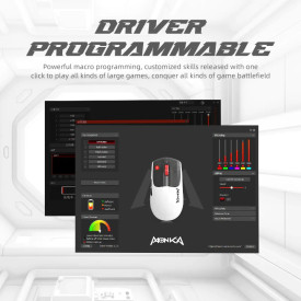 Безжична мишка Marvo Wireless Gaming Mouse Monka Vero G966W - 10000dpi, Bluetooth, 2.4G