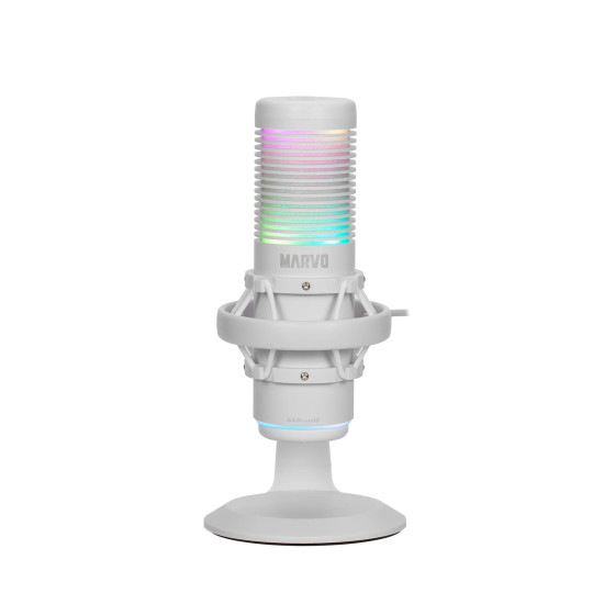 Микрофон Marvo Gaming USB Microphone Blast 60 White - MIC-07 WH - USB, RGB