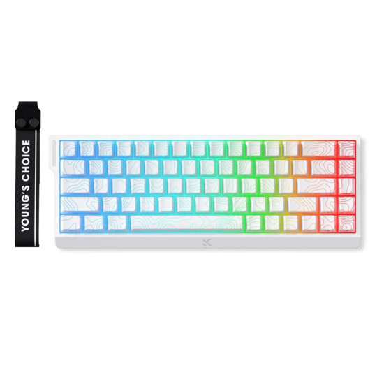 Клавиатура MCHOSE Gaming Mechanical Keyboard Ace 68 - 8K, Ice Rhino Magnetic Switch [Linear] (English US), White