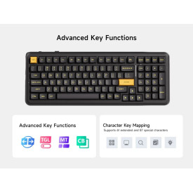 Безжична клавиатура MCHOSE Wireless Gaming Mechanical Keyboard MC-K99 V3 - Icy Creamsicle Switch [Linear] (English US), Glacier Gradient