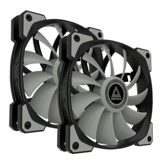 Комплект вентилатори Montech AIR FAN P120, Fan Kit 2x120mm, 1-to-3 splitter, PWM