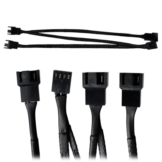 Комплект вентилатори Montech AIR FAN P120, Fan Kit 2x120mm, 1-to-3 splitter, PWM